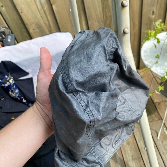 Vintage 1998 Bianca Nygord Linen Shell Designer Jacket Gray - Picture 9 of 14